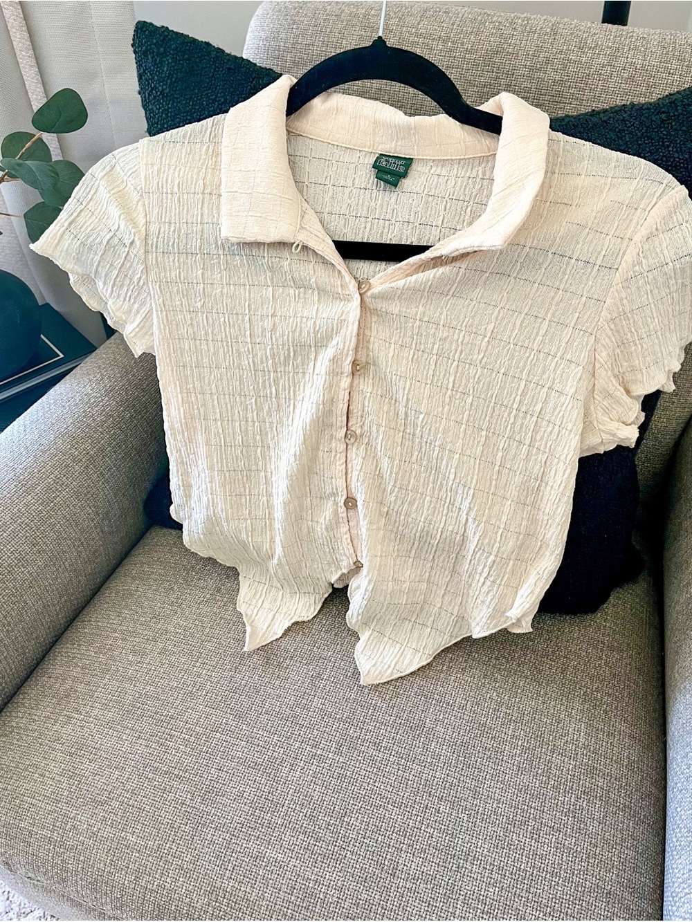 Target Wild Fable Button-Up Crop Top